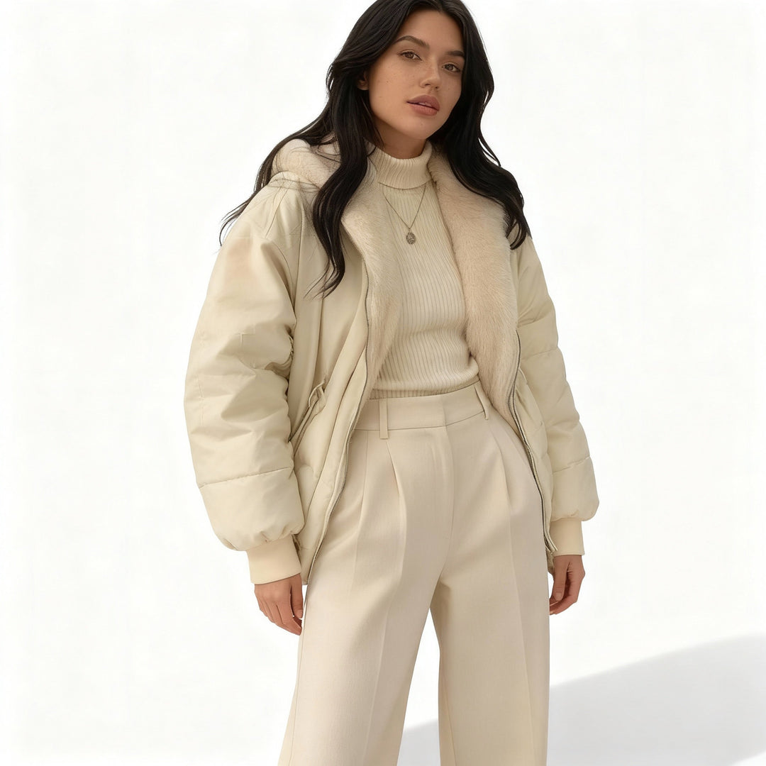 Lune London | Comfort Fit Oversized Thermal Fleece Winter Jacket Women