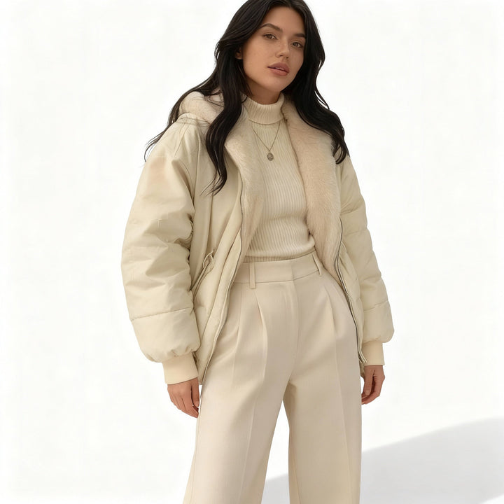 Lune London | Comfort Fit Oversized Thermal Fleece Winter Jacket Women