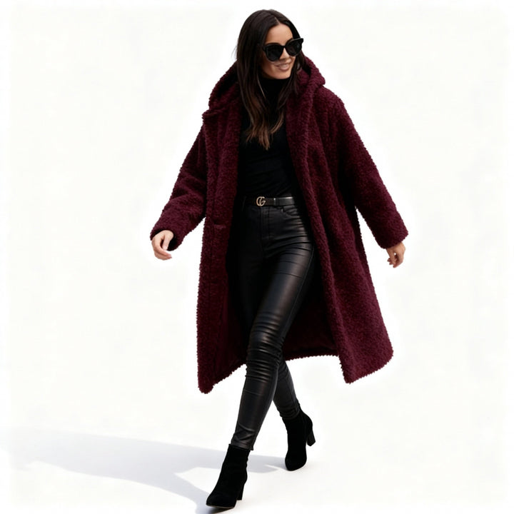 Lune London | Elegant Fleece Plush Coat Women Long
