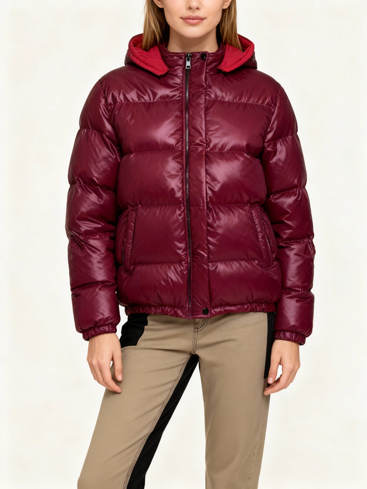 Women's Shiny Padded Jacket Chic Und Stil