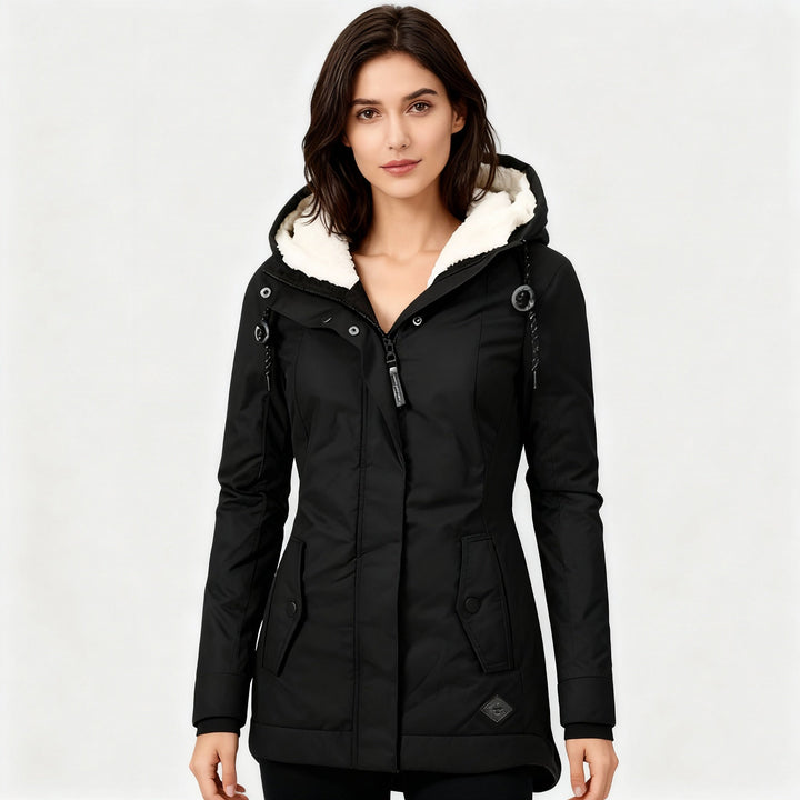 Lune London | Long Winter Coat with Hood & Lining Waterproof Warm & Comfortable