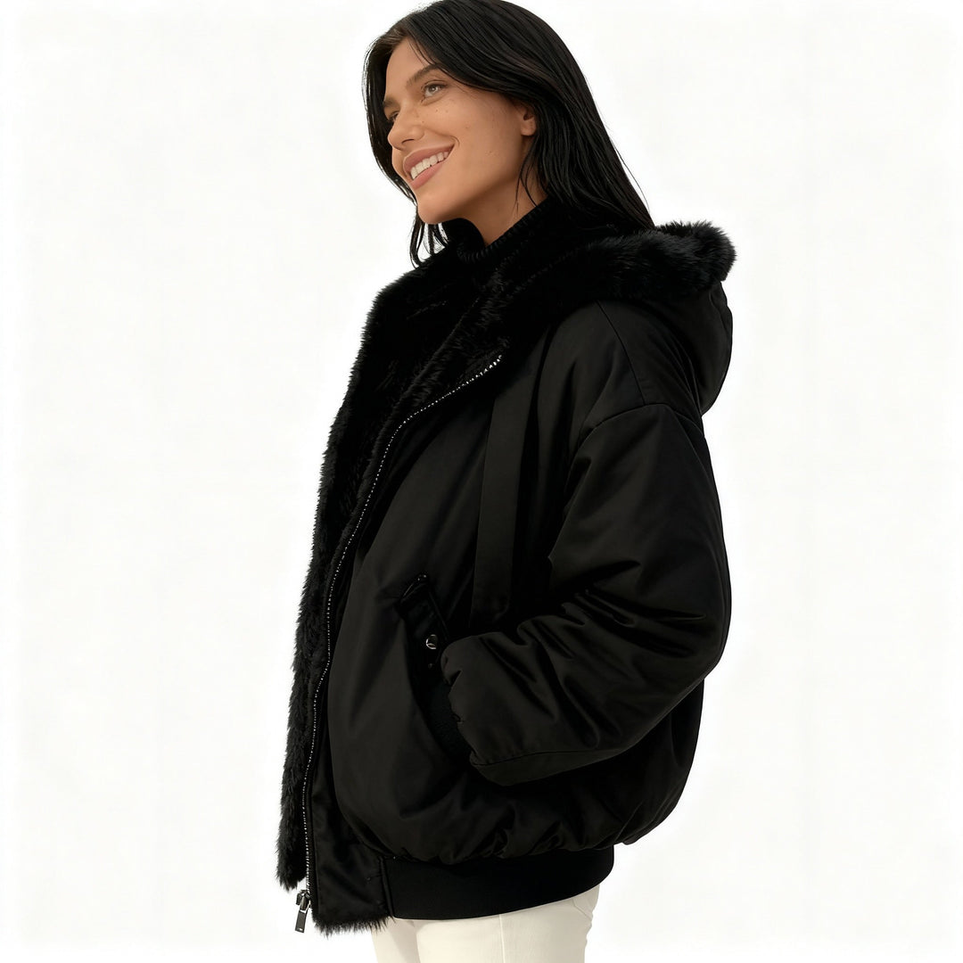 Lune London | Comfort Fit Oversized Thermal Fleece Winter Jacket Women