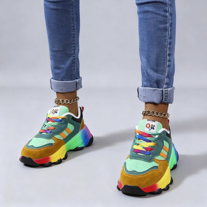 Lune London | Women's Orthopedic Shoes Rainbow Ultra Lightweight Shock Absorbing Arch Support Wide Toe Box