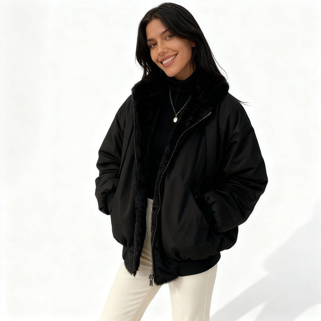 Lune London | Comfort Fit Oversized Thermal Fleece Winter Jacket Women