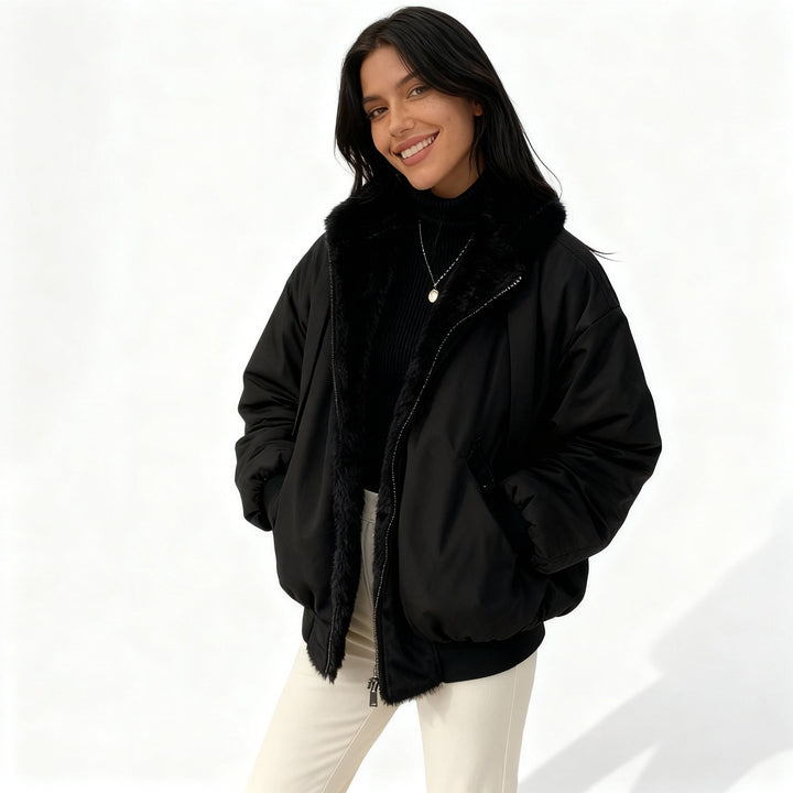 Lune London | Comfort Fit Oversized Thermal Fleece Winter Jacket Women