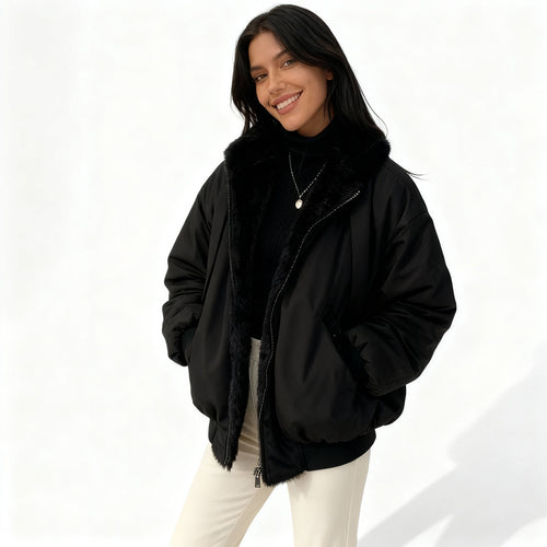 Lune London | Comfort Fit Oversized Thermal Fleece Winter Jacket Women