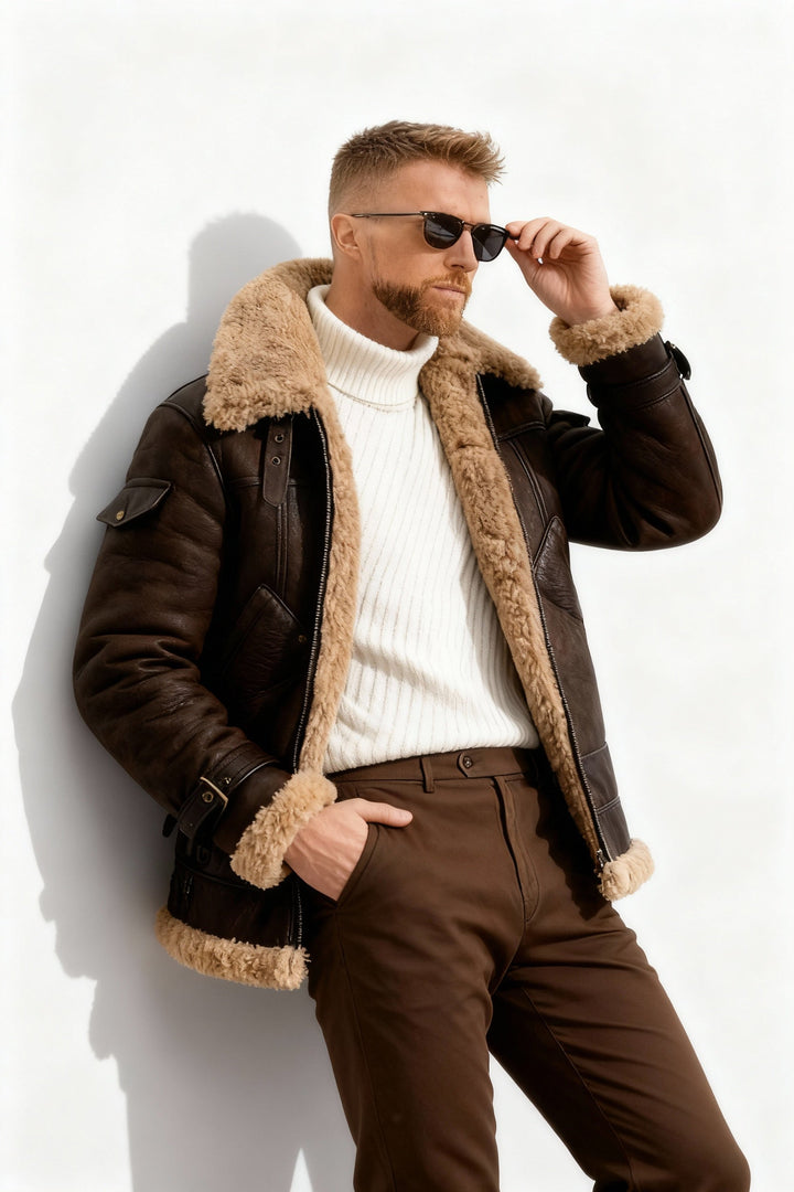 Lune London | Cozy Camel Padded Men's Flight Jacket