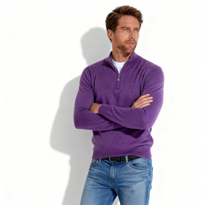 Lune London | V-Neck Zipper Pullover