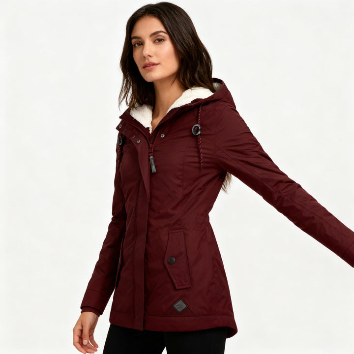 Lune London | Long Winter Coat with Hood & Lining Waterproof Warm & Comfortable