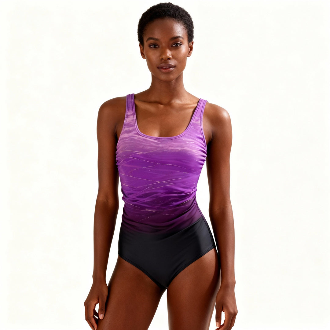 Lune London | One-Piece Sports Swimsuit – Quick-Drying Comfortable & Trendy Ombre Design