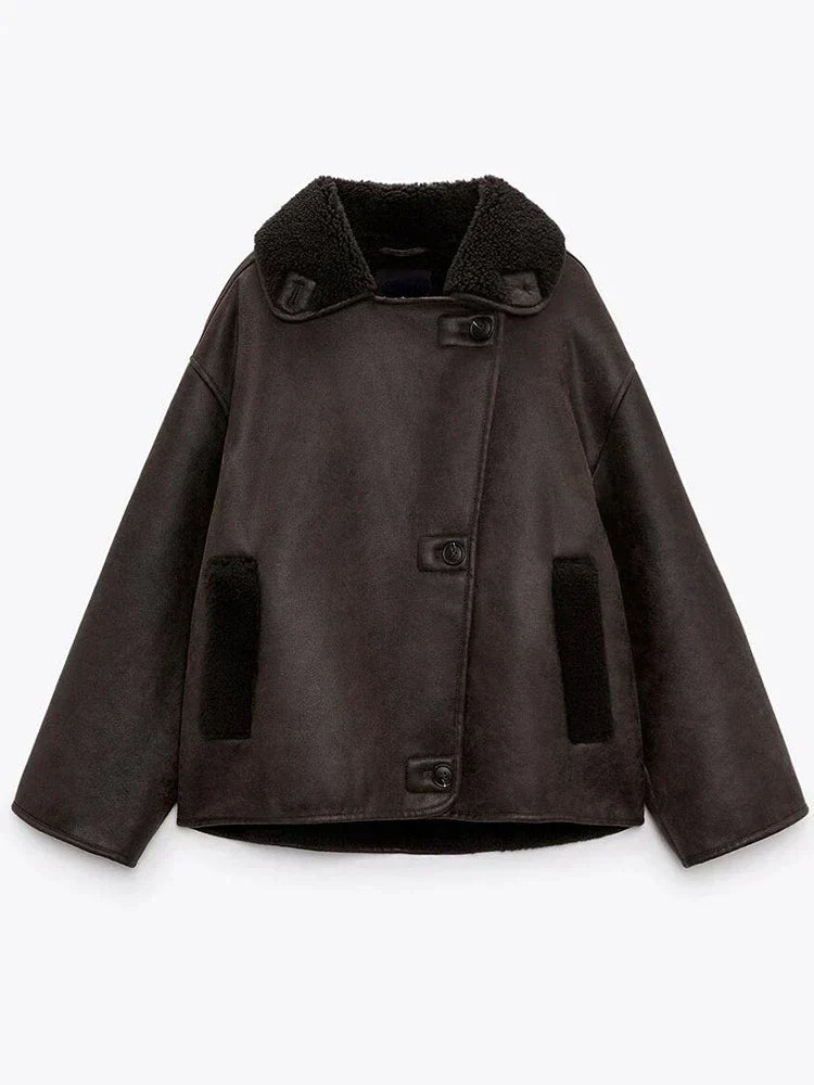 Lune London | Vintage Faux Leather Jacket for Women