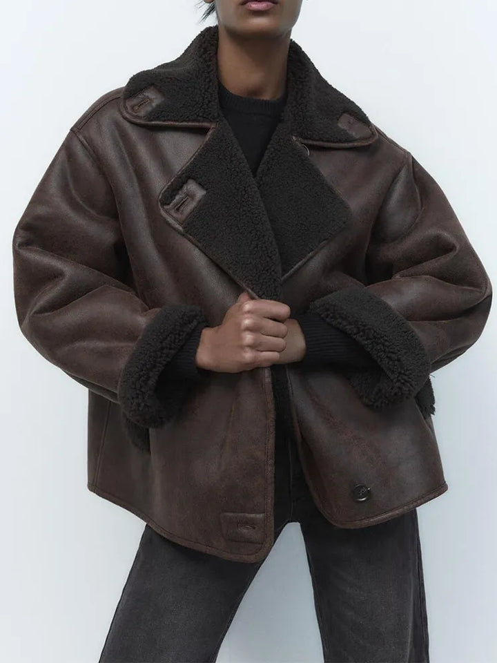 Lune London | Vintage Faux Leather Jacket for Women