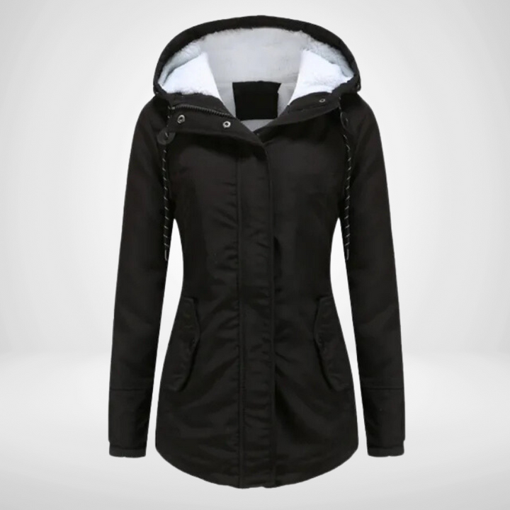 Winter coat | Warm parka coat with hood for women