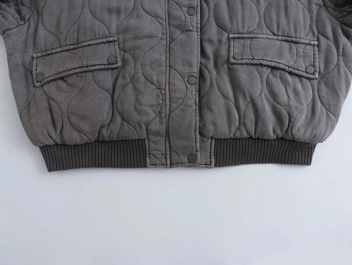 Lune London | Gray bomber jacket for women - Casual, Trendy & Comfortable
