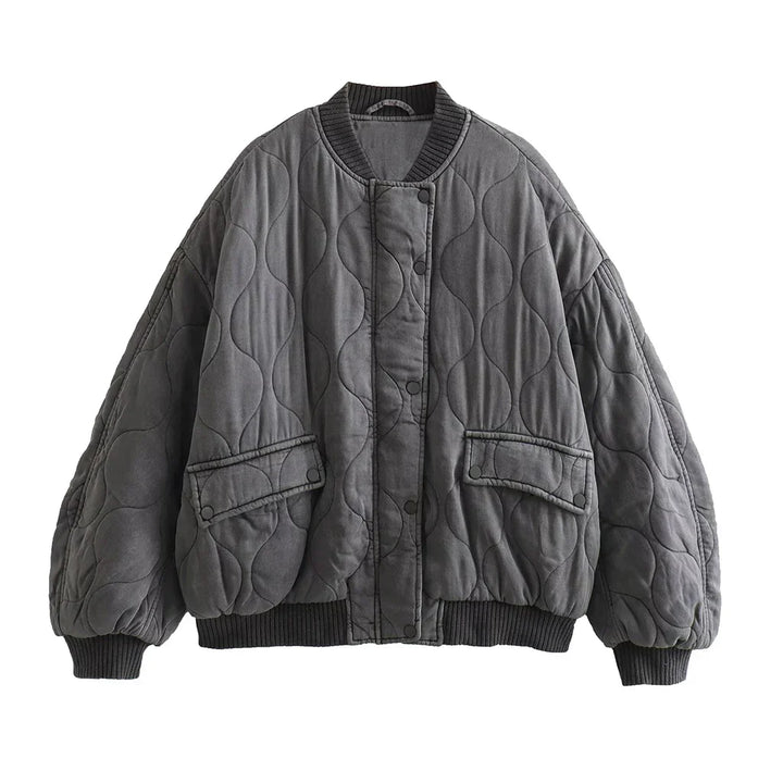 Lune London | Gray bomber jacket for women - Casual, Trendy & Comfortable