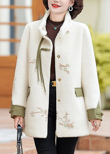Lune London | Green printed pants Mink velvet coats Long sleeves