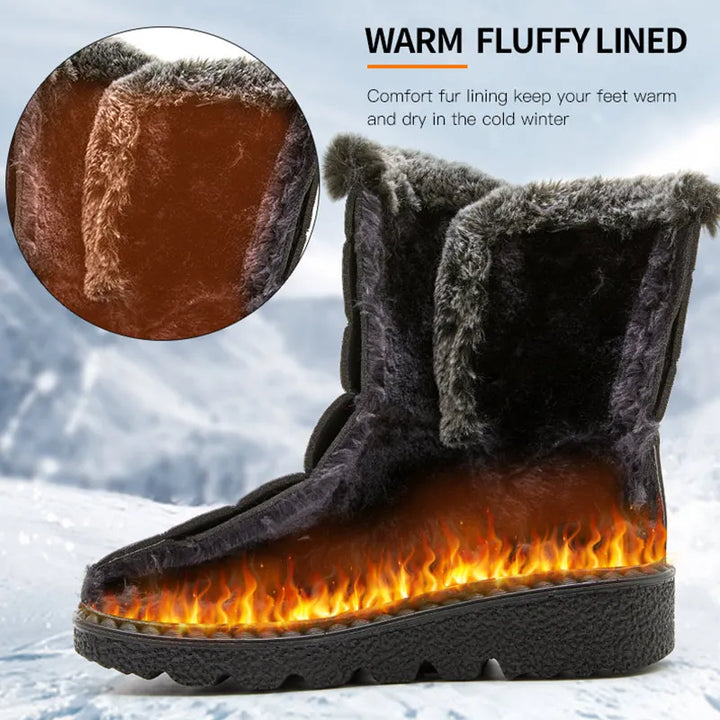 Lune London | Waterproof winter boots for women with fur lining, ankle height