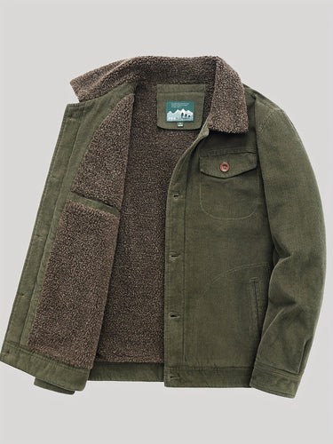 Lune London | Fleece jacket for men, snap button closure, windproof - Winter