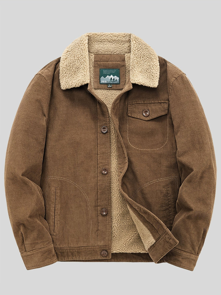 Lune London | Fleece jacket for men, snap button closure, windproof - Winter