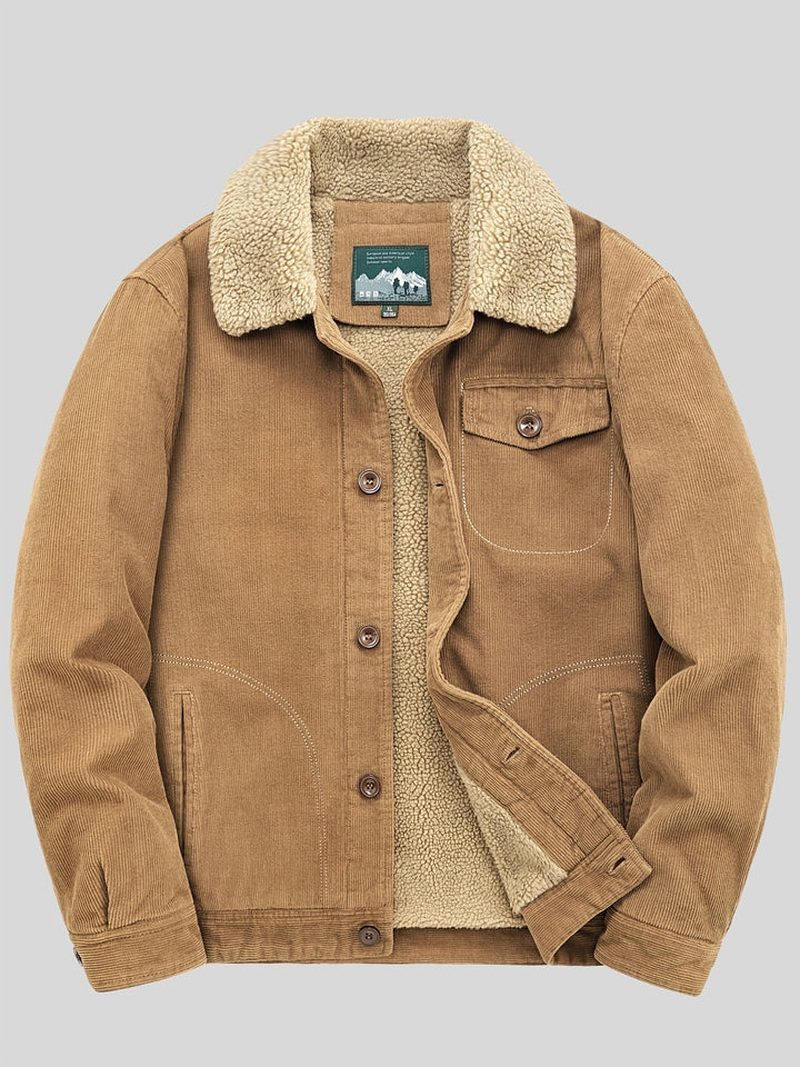 Lune London | Fleece jacket for men, snap button closure, windproof - Winter