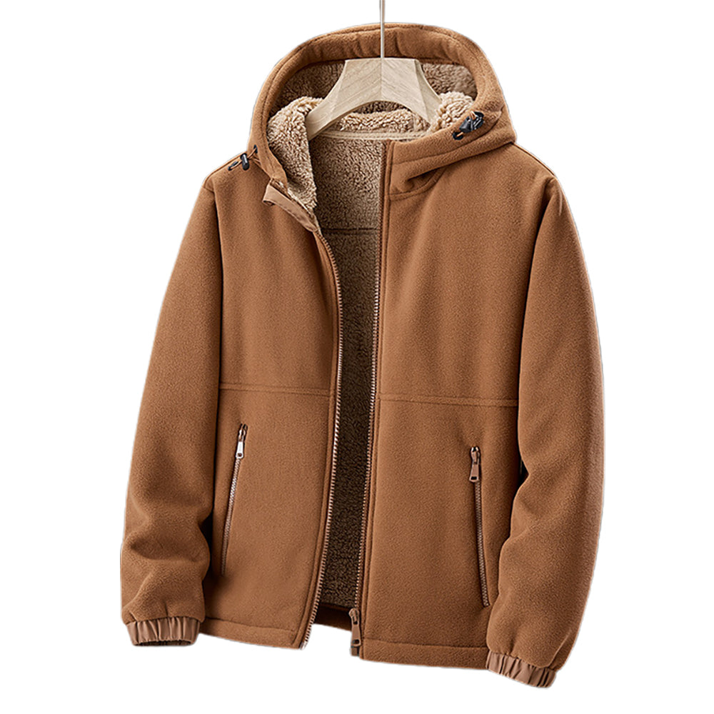 Lune London | Fleece jacket for men - With hood, Lightweight - Winter