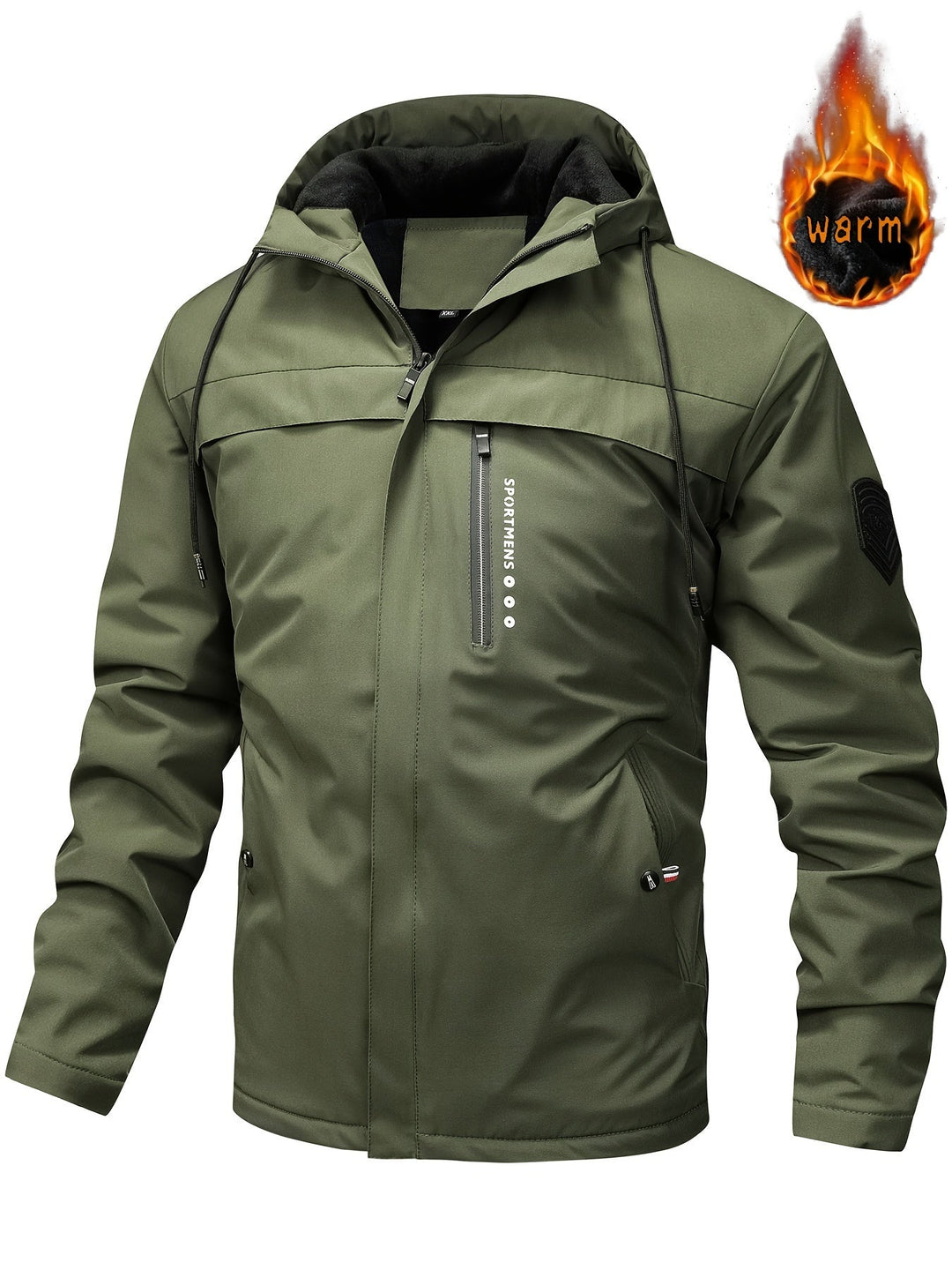Lune London | Fleece jacket for men - with hood - regular fit - winter