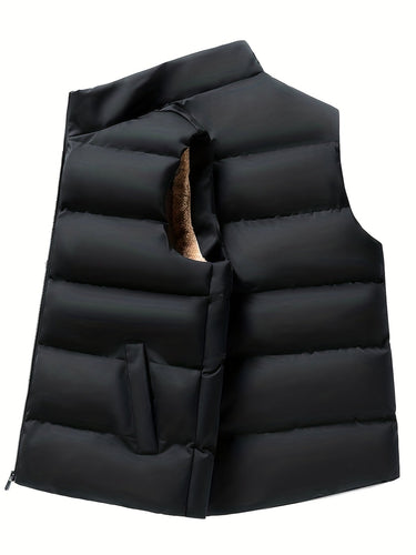 Lune London | Fleece vest for men - Stand-up collar, practical pockets