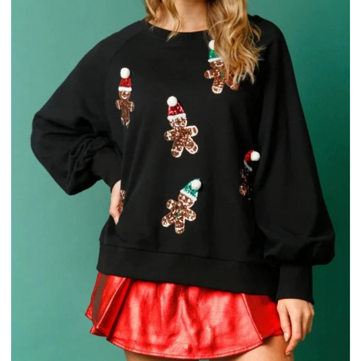 Lune London | Women's Christmas Sweater - Warm sweater with glitter and pompoms