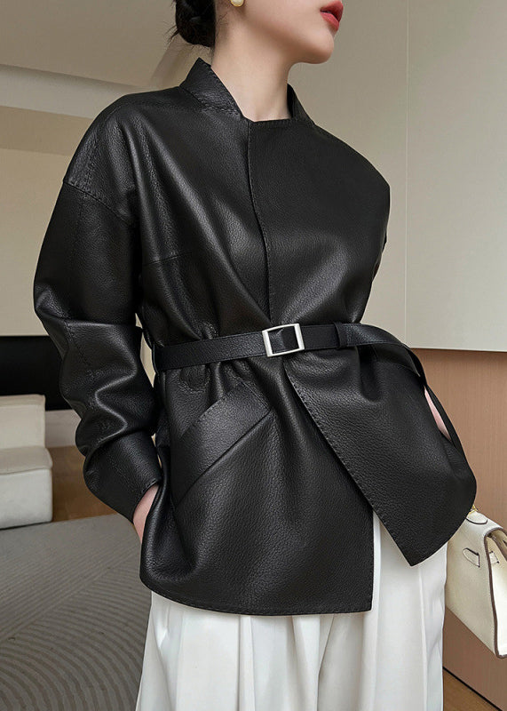 Lune London | Tie belts in faux leather black bags coats