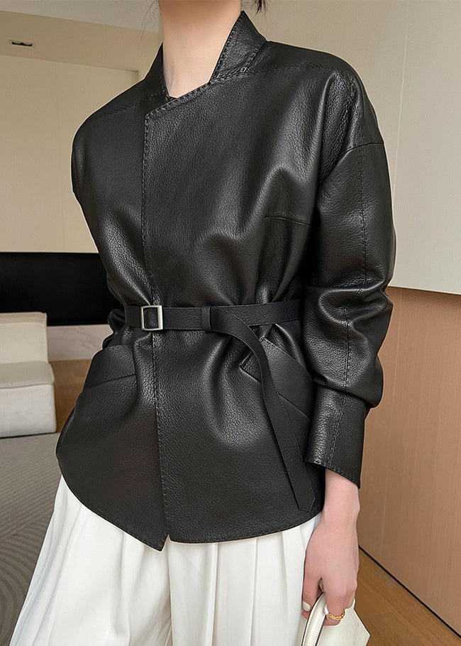 Lune London | Tie belts in faux leather black bags coats