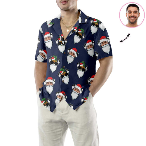 Lune London | Fun Hawaiian shirt for Santa Customized shirt, Fun Santa T-shirt, Personalized Christmas gift