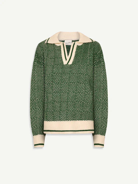Lune London | Knitted Sweater with Contrast Collar Casual Fit Timeless and Comfortable