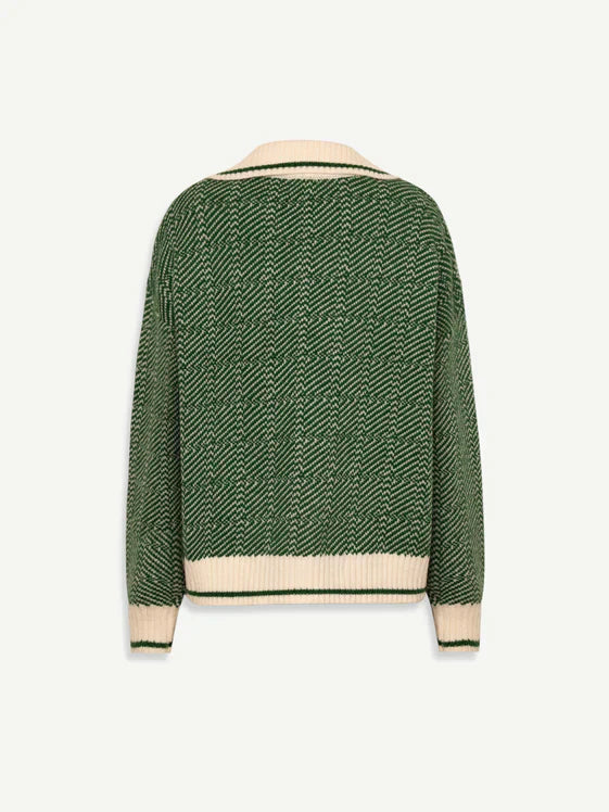 Lune London | Knitted Sweater with Contrast Collar Casual Fit Timeless and Comfortable