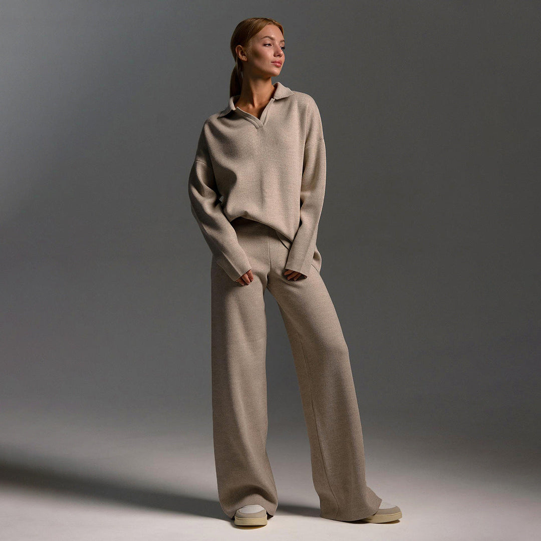 Lune London | Women's Loungewear Set - Oversized Sweater and Wide Leg Pants