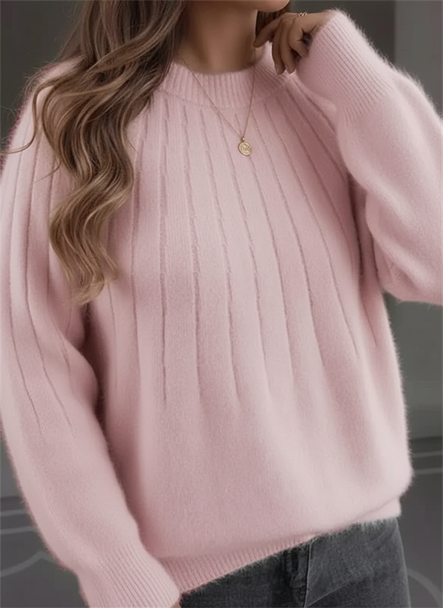 Lune London | Women's Soft Ribbed Knit Pullover - Plus Sizes