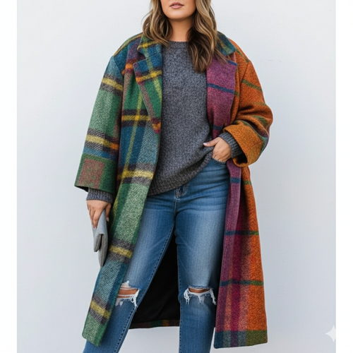 Lune London | Women Long Wool Coat Plus Sizes