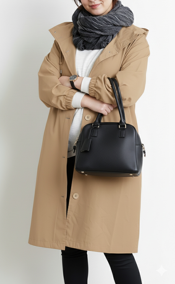 Lune London | Women’s trench coat with hood - Plus sizes