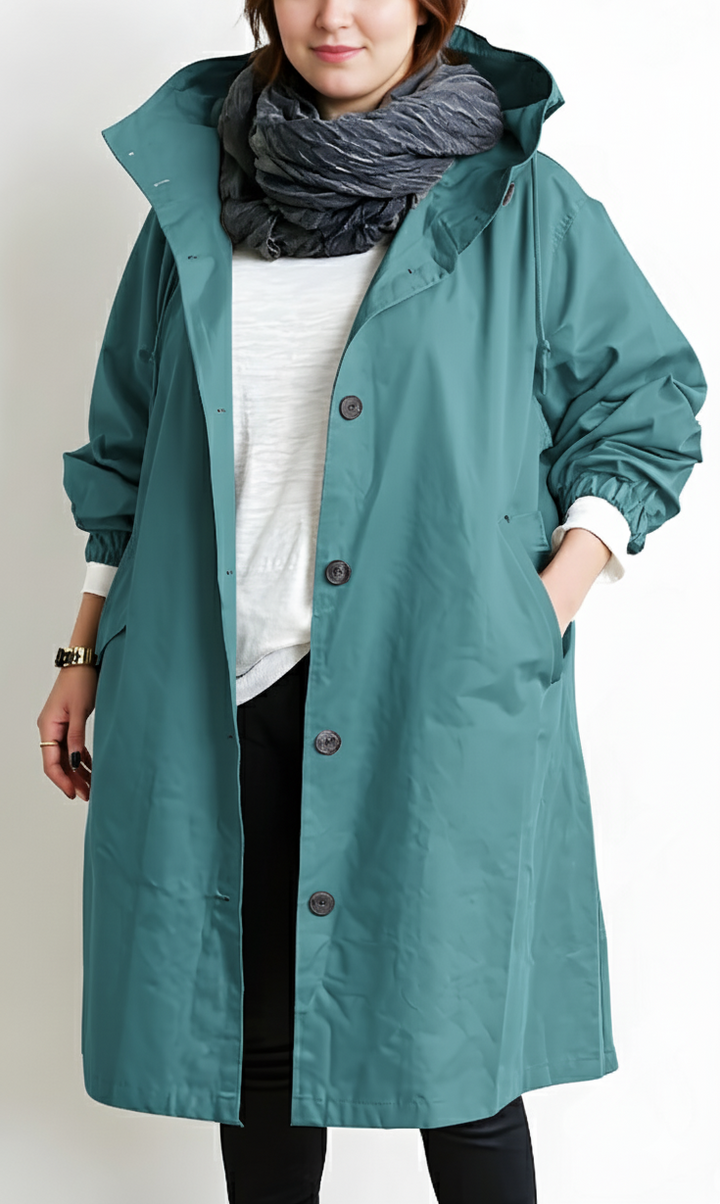 Lune London | Women’s trench coat with hood - Plus sizes