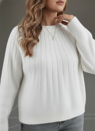 Lune London | Women's Soft Ribbed Knit Pullover - Plus Sizes