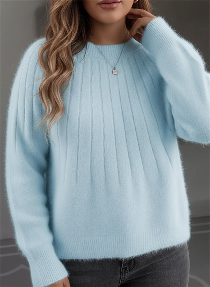 Lune London | Women's Soft Ribbed Knit Pullover - Plus Sizes