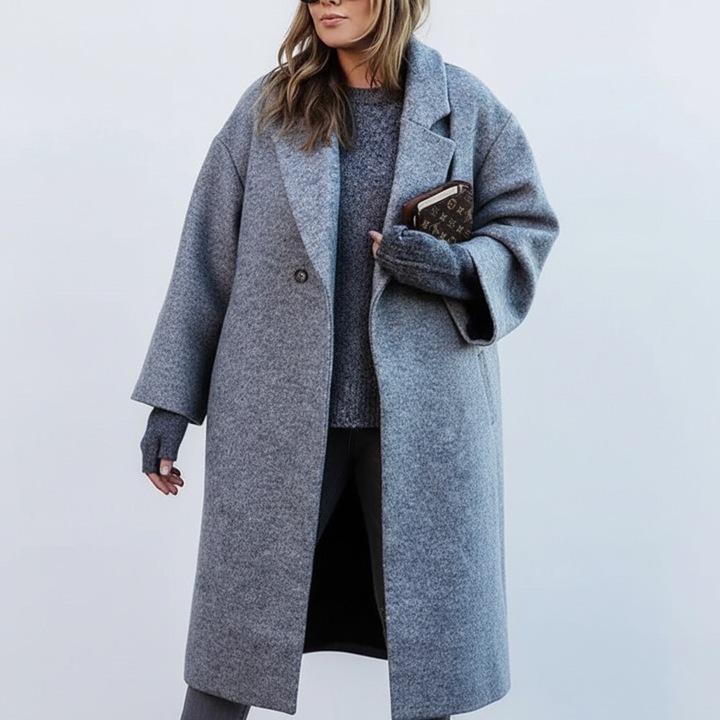 Lune London | Women Long Wool Coat Plus Sizes