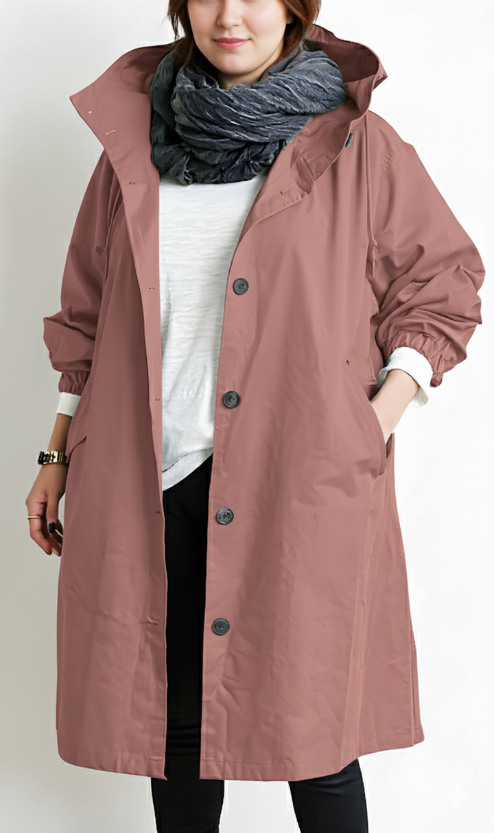 Lune London | Women’s trench coat with hood - Plus sizes