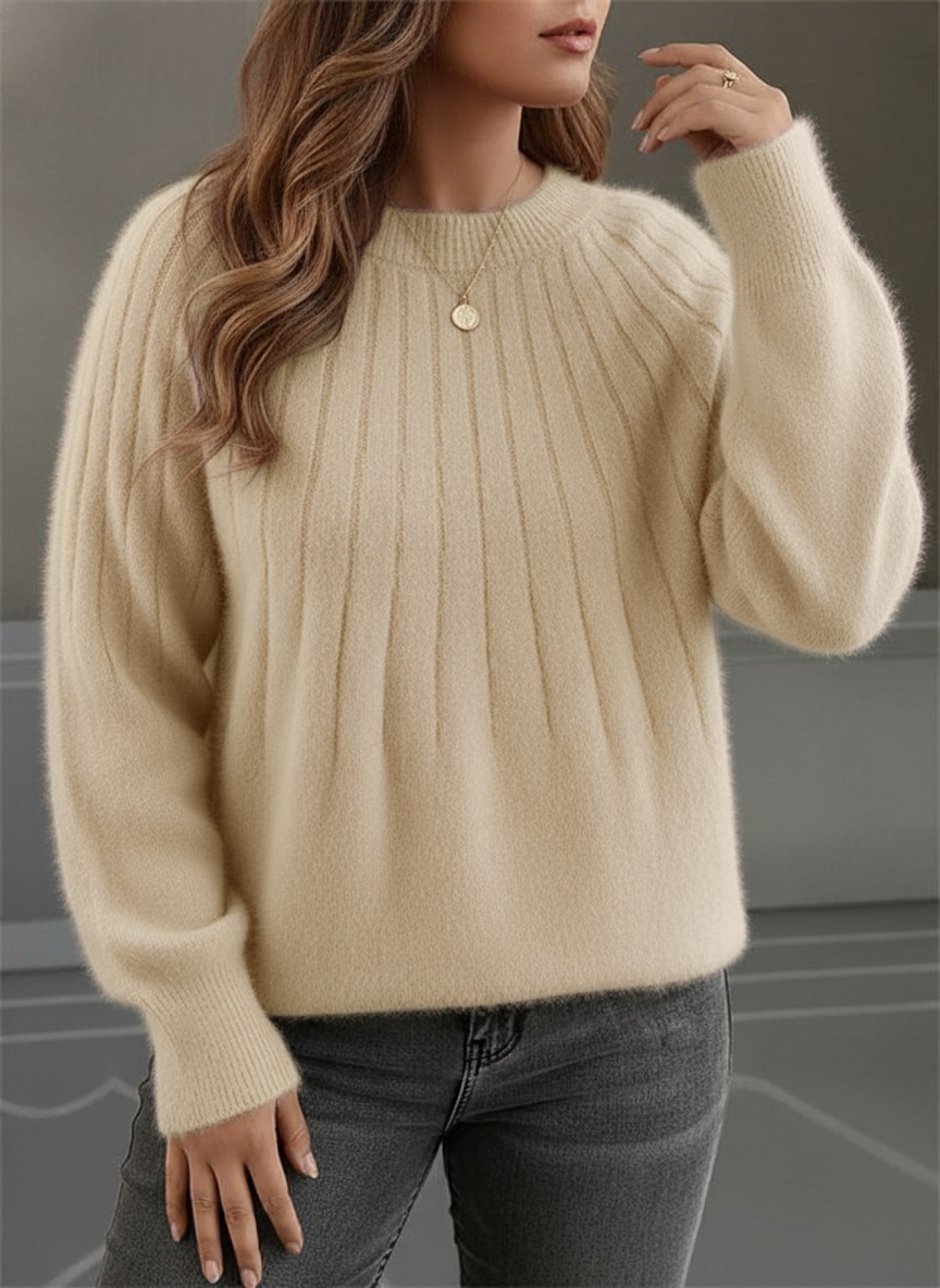 Lune London | Women's Soft Ribbed Knit Pullover - Plus Sizes