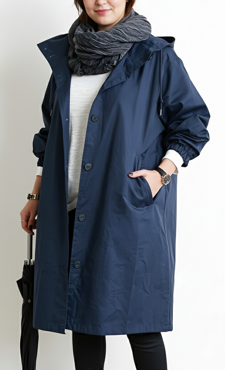 Lune London | Women’s trench coat with hood - Plus sizes