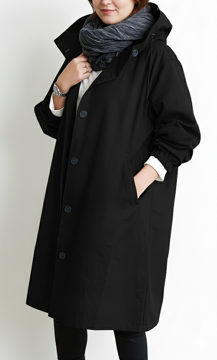 Lune London | Women’s trench coat with hood - Plus sizes