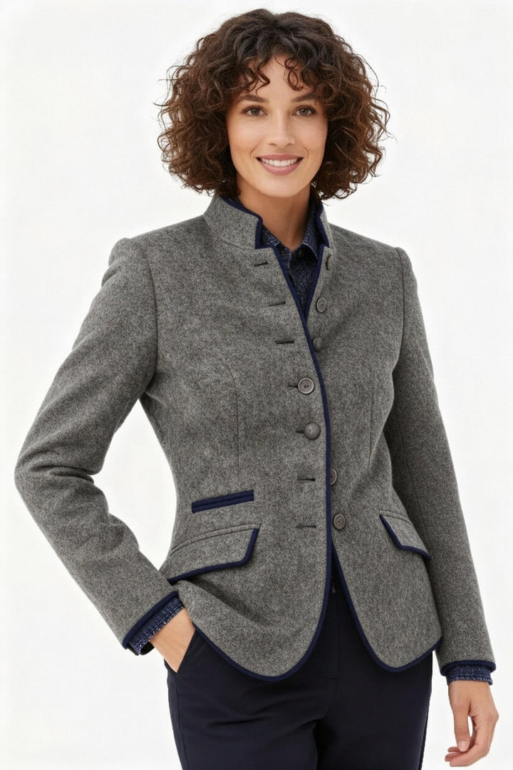 Lune London | Multi-Button Women's Jacket Made Of Wool with Color Combination