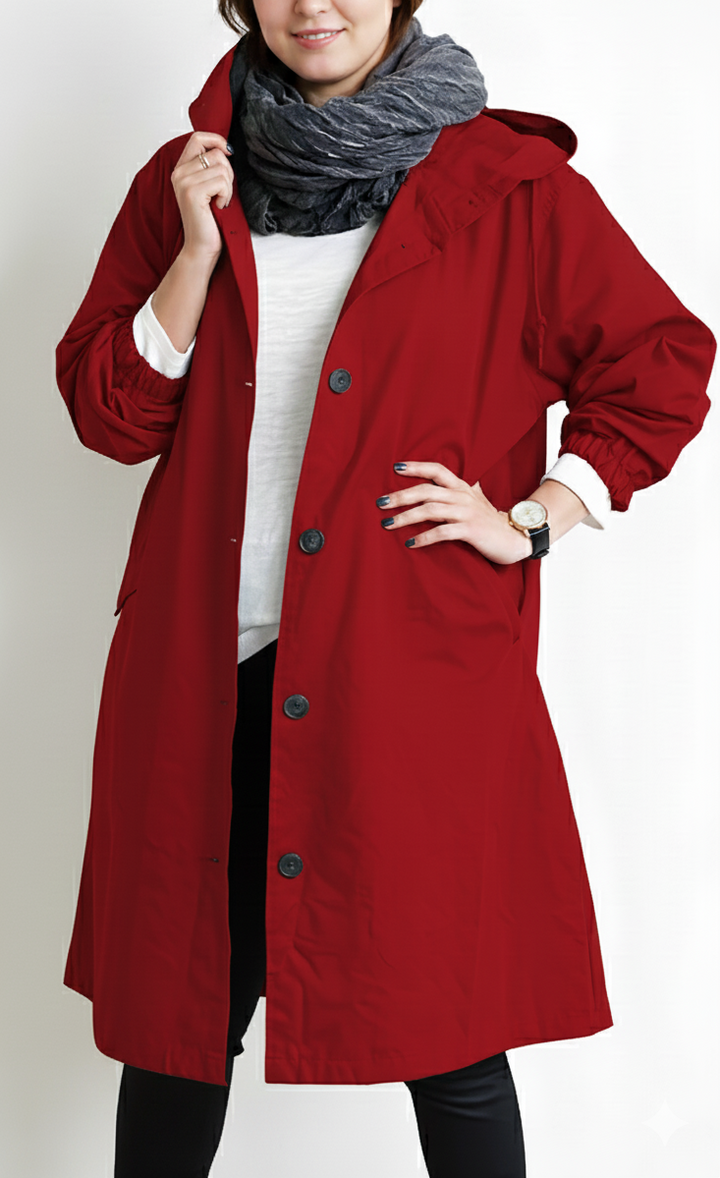 Lune London | Women’s trench coat with hood - Plus sizes
