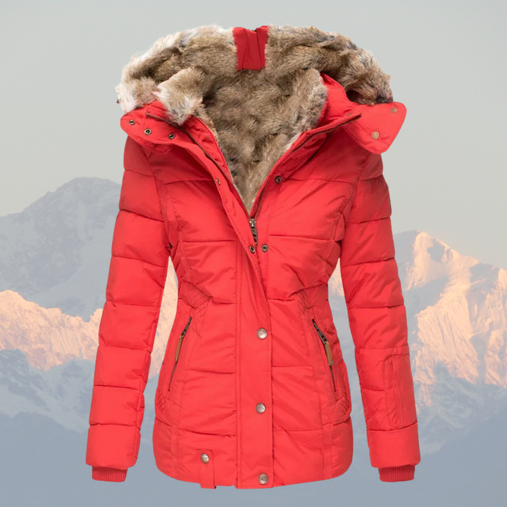 Lune London | Down Puffer Coat with Faux Fur Hood Warm Waterproof & Insulated Winter Jacket