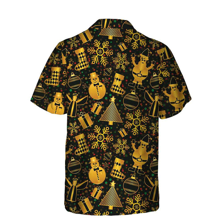 Lune London | Gold Hawaiian shirt for Christmas, fun Christmas shirt for men, best Christmas gift idea