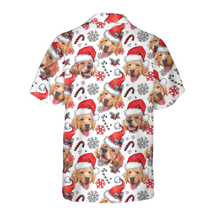 Lune London | Hawaiian shirt Golden Retriever Santa, fun Christmas T-shirt for men and women, Best Christmas gift